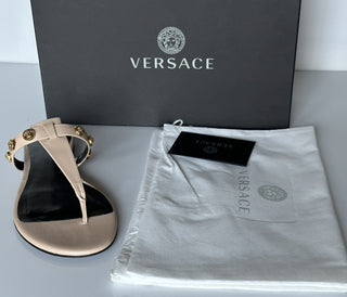 VERSACE Medusa Women's Beige Sandals 7.5 US (37.5 Euro) DST669CS Spain NIB $850