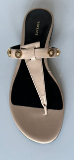 VERSACE Medusa Women's Beige Sandals 7.5 US (37.5 Euro) DST669CS Spain NIB $850
