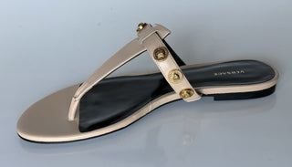 VERSACE Medusa Women's Beige Sandals 7 US (37 Euro) DST669CS Spain NIB $850