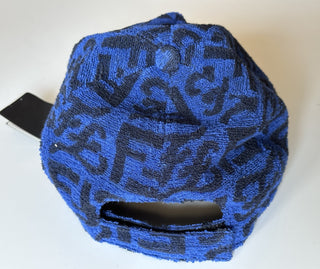 Fendi Terry Cloth Baseball Cap Blue/Red Hat Made in Italy FXQ776 NWT $530
