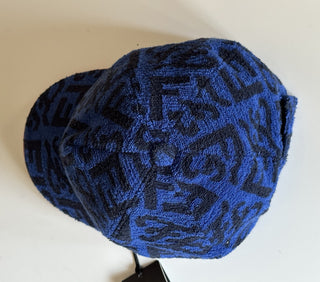 Fendi Terry Cloth Baseball Cap Blue/Red Hat Made in Italy FXQ776 NWT $530