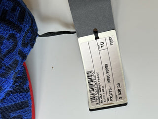 Fendi Terry Cloth Baseball Cap Blue/Red Hat Made in Italy FXQ776 NWT $530
