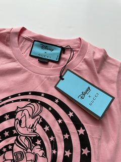 Gucci Donald Duck Jersey Pink T-Shirt XS 644674 Made in Italy NWT