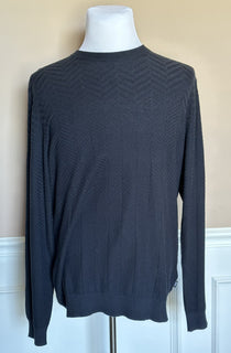 BOSS Hugo Boss Daveno Men's Crewneck Blue Sweater XL Cotton/Cashmere NWT $315