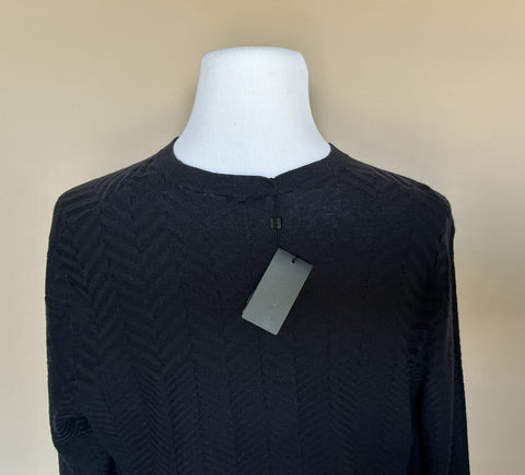 BOSS Hugo Boss Daveno Men's Crewneck Blue Sweater XL Cotton/Cashmere NWT $315