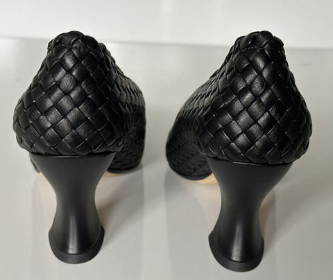 Bottega Veneta Tubular Lagoon Intrecciato Leather Black Shoes 10 US 608850 $1150