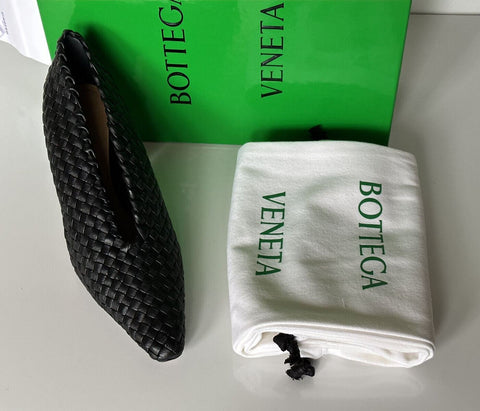 Bottega Veneta Tubular Lagoon Intrecciato Leather Black Shoes 10 US 608850 $1150