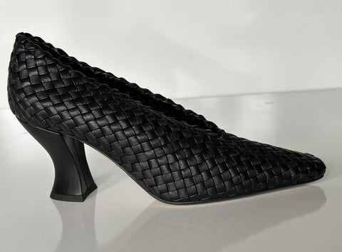 Bottega Veneta Tubular Lagoon Intrecciato Leather Black Shoes 10 US 608850 $1150