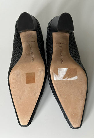 Bottega Veneta Tubular Lagoon Intrecciato Leather Black Shoes 10 US 608850 $1150