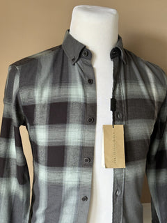 Burberry Brit Men's Pewter Blue Cotton Button-down Shirt XS 3902560 NWT $295