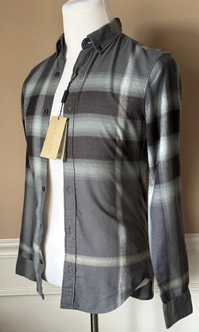 Burberry Brit Men's Pewter Blue Cotton Button-down Shirt XS 3902560 NWT $295