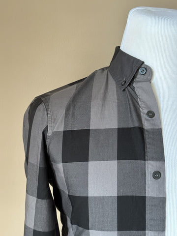 Burberry Brit Men's Pewter Blue Cotton Button-down Shirt XS 3902560 NWT $295