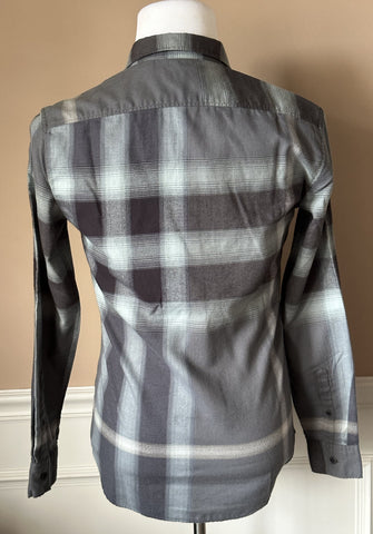 Burberry Brit Men's Pewter Blue Cotton Button-down Shirt XS 3902560 NWT $295
