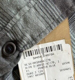 Burberry Brit Men's Pewter Blue Cotton Button-down Shirt XS 3902560 NWT $295