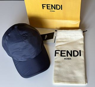 Fendi Baseball Cap Dark Blue Hat Made in Italy FXQ768 NWT $550