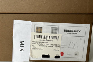 Burberry Camouflage Green Slides Sandals 12 US (45 Euro) 8042712 NIB $370