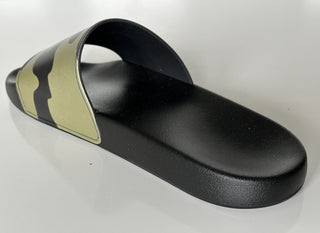 Burberry Camouflage Green Slides Sandals 12 US (45 Euro) 8042712 NIB $370