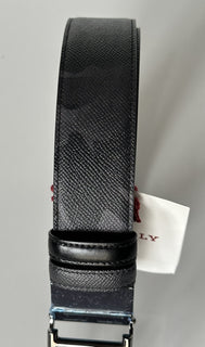 Bally Men's Double Sided B Chain Camouflage Belt 44/110 Italy 6301765 NWT $515