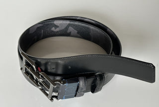 Bally Men's Double Sided B Chain Camouflage Belt 44/110 Italy 6301765 NWT $515