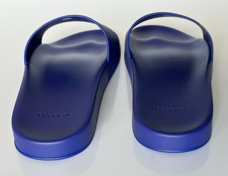 Versace Smiley Medusa Slides Sandals Blue/Lime 10 US (43 Eu) DSU6516 IT NIB $450