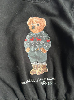 Polo Ralph Lauren Bear Girls Black Dress M (8-10) NWT