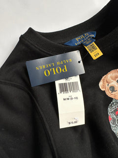 Polo Ralph Lauren Bear Girls Black Dress M (8-10) NWT