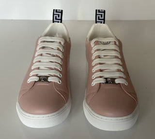Versace Low Top Blush/White Leather Sneakers 10 US (40 Euro) 1002773 NIB $750