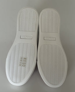 Versace Low Top Blush/White Leather Sneakers 10 US (40 Euro) 1002773 NIB $750