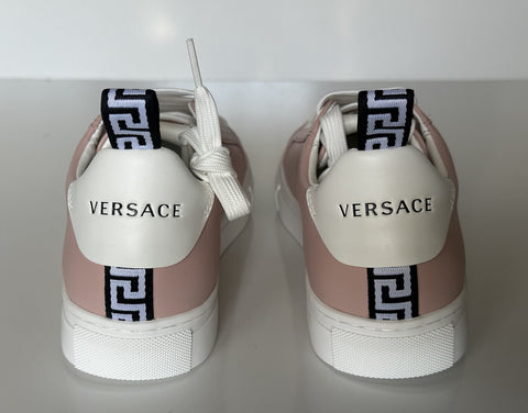 Versace Low Top Blush/White Leather Sneakers 10 US (40 Euro) 1002773 NIB $750