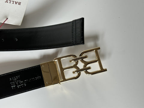 Bally Men's Double Sided B Chain Black Belt 42/105 Italy 630001 NWT $325