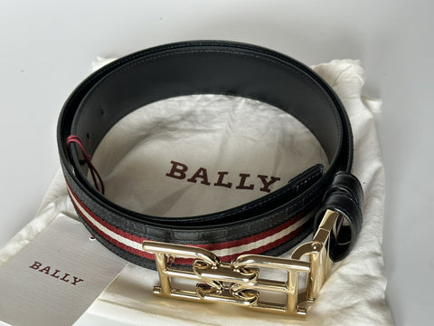 Bally Men's Double Sided B Chain Black Belt 42/105 Italy 630001 NWT $325