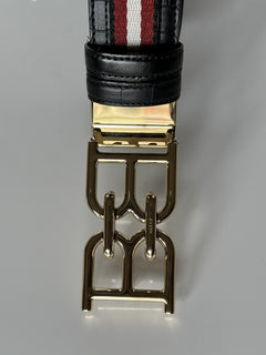Bally Men's Double Sided B Chain Black Belt 42/105 Italy 630001 NWT $325