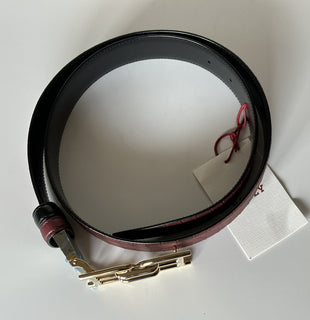 Bally Men's Double Sided B Chain Heritage Red Belt 38/95 Italy 630037 NWT $325