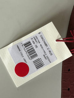 Bally Men's Double Sided B Chain Heritage Red Belt 38/95 Italy 630037 NWT $325