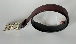 Bally Men's Double Sided B Chain Heritage Red Belt 38/95 Italy 630037 NWT $325