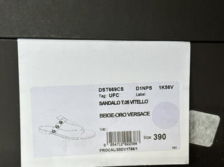 VERSACE Medusa Women's Beige Sandals 9 US (39 Euro) DST669CS Spain NIB $850