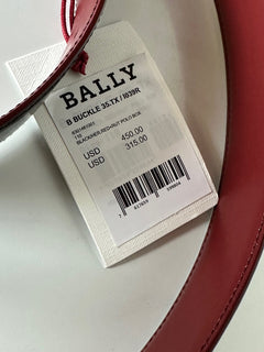 Bally Men's Double Sided B Buckle Black/Red Belt 44/110 IT 6301461001 NWT $450