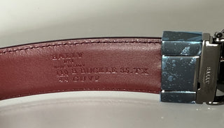 Bally Men's Double Sided B Buckle Black/Red Belt 44/110 IT 6301461001 NWT $450