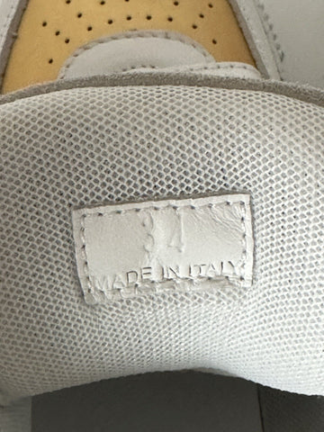 Versace La Greca Boys High Top Sneakers 34 Euro (9.7" Length) Italy NWT $575