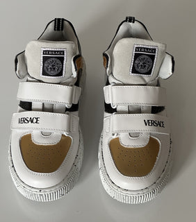 Versace La Greca Boys High Top Sneakers 34 Euro (9.7" Length) Italy NWT $575