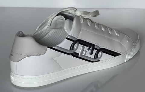 Fendi O’lock Leather White Sneakers 12 US (45 Euro) 7E1562 Italy NIB $795