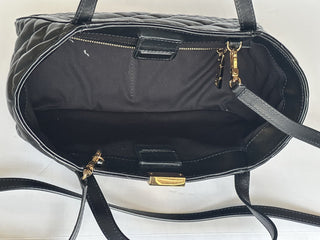 Versace Greca Small Quilted Goddess Calf Leather Black Tote Bag 1009438 IT NWT