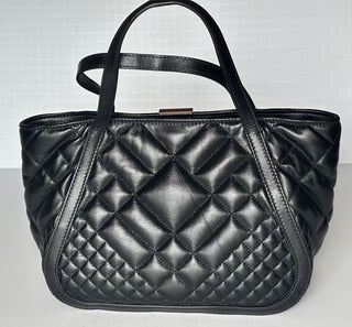 Versace Greca Small Quilted Goddess Calf Leather Black Tote Bag 1009438 IT NWT