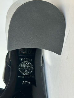 Versace Medusa Head Sling Back Patent Leather Black Shoes 7.5 US 1014618 NIB