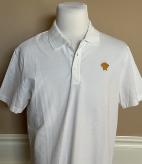Versace Medusa White Piquet Cotton White Polo Shirt 4XL 1008492 NWT $575