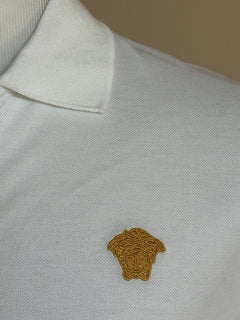 Versace Medusa White Piquet Cotton White Polo Shirt 4XL 1008492 NWT $575