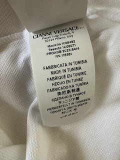 Versace Medusa White Piquet Cotton White Polo Shirt 4XL 1008492 NWT $575