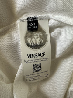 Versace Medusa White Piquet Cotton White Polo Shirt 4XL 1008492 NWT $575