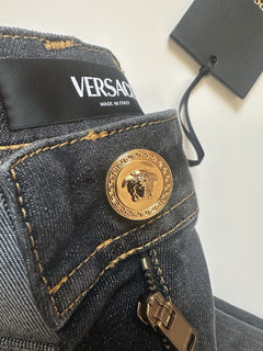 Versace Women's Stone Washed Denim Gray Jeans Size 27 US Italy 1013135 NWT $950