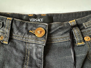 Versace Women's Stone Washed Denim Gray Jeans Size 27 US Italy 1013135 NWT $950
